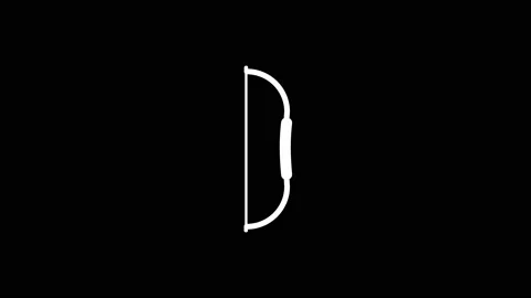 Glitch bow icon on black background. Stock Footage 170322113