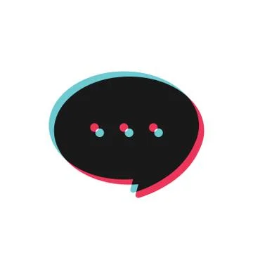 Glitch Chat bubble speech vector icon Illustrazione stock