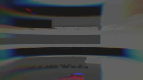 Glitch with chromatic aberrations. Grey noise with flashes of colour. Stock Footage 235544775