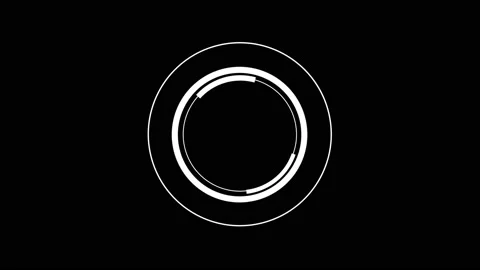 Glitch Circle Effect Element White on Transparent Background Stock Footage 143792748