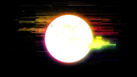 Glitch circle Stock Illustration