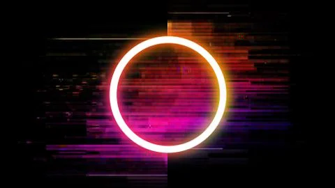 Glitch circle Stock Illustration