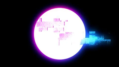 Glitch circle Stock Illustration