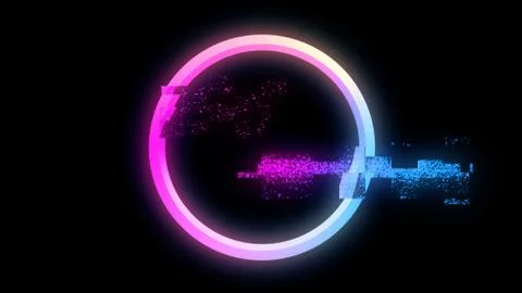 Glitch circle Stock Illustration