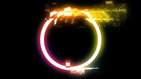 Glitch circle Stock Illustration