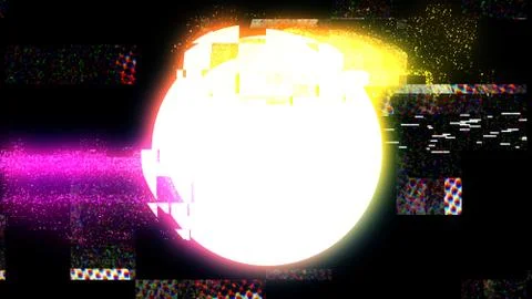 Glitch circle Stock Illustration