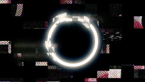 Glitch circle Stock Illustration