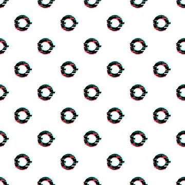 Glitch circle pattern creating trendy digital background イラスト素材