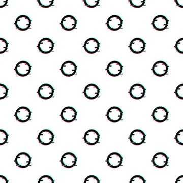Glitch circle pattern with digital distortion effect Stockillustratie