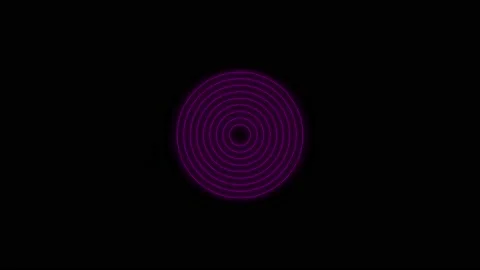 Glitch circles icon on black background. Vídeos de archivo 168621838