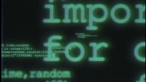 Glitch code screen cyber security technology background Stock Footage 328714391