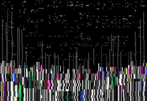 Glitch color lines, vector distorted background Stock Illustration