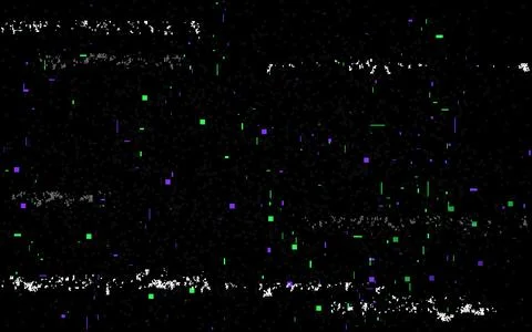 Glitch color pixels. Distorted video signal. Abstract digital shapes. Modern  Stock-Illustration