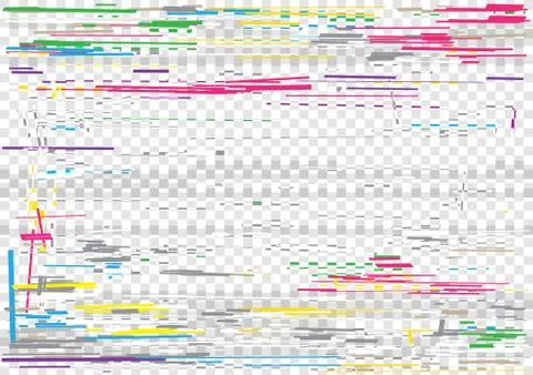 Glitch color transparent background Stock Illustration
