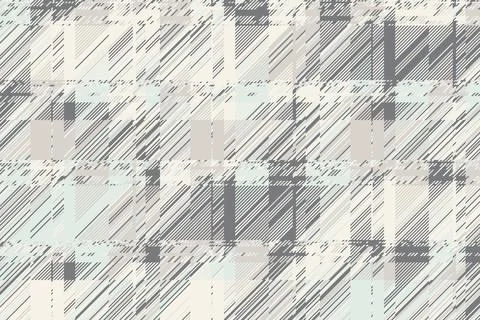 Glitch composition with fragmented shapes and layered stripes. The grunge o.. Stock Illustration
