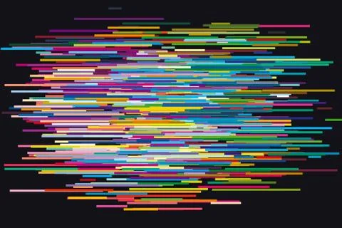 Glitch concept geometry vector illustration with line assorted geometric shap Illustrazione stock