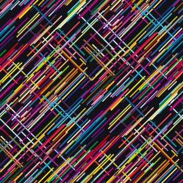 Glitch concept geometry vector illustration with line assorted geometric shap Stock Illustration