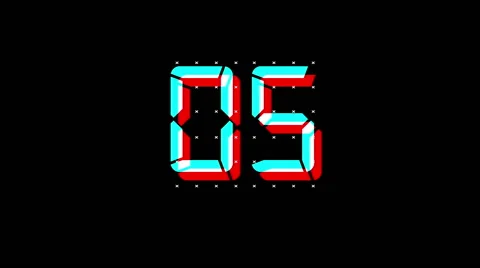 Glitch Count Down 스톡 동영상 68584804