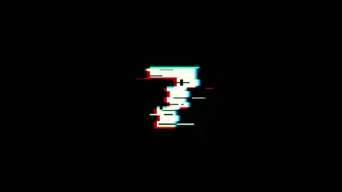 Glitch countdown from 10 to 0. Retro animation on a black background Stock Footage 159423322