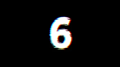 Glitch countdown animation  reverse 10 to 0 digital distortion effect 库存影片 330455012