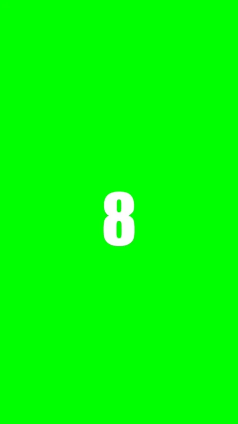 Glitch Countdown Vertical Green and White 15 Seconds Stock Footage 281793241