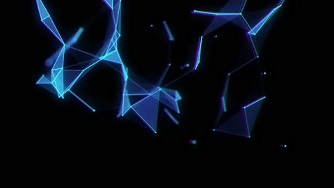 Glitch cyber network connection structure. Technology connect big data. 動画素材 207735174