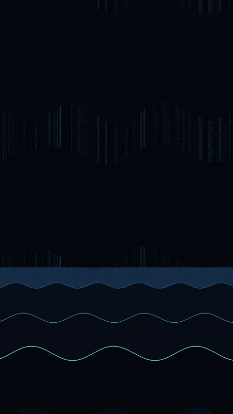 Glitch cyber wave loop, digital pixel noise, retro error footage Stock Footage 346647480