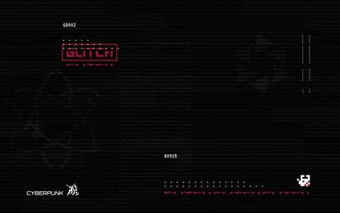 Glitch cyberpunk. Future technology composition. Cyberspace minimal design... イラスト素材