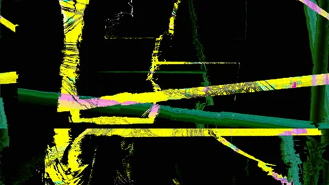 Glitch Damage Figures Distorted Flickering Motion Background Stock Footage 120757280