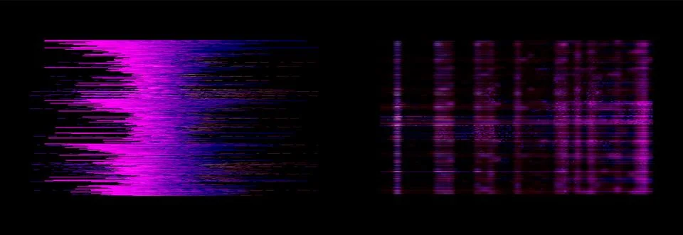 Glitch on dark background. Abstract vector digital backdrop Stock Illustration