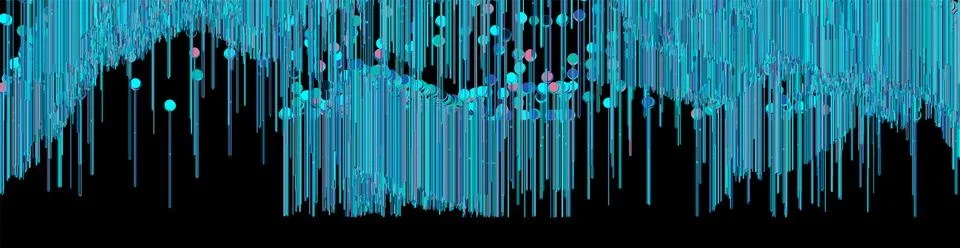Glitch on dark background. Abstract vector digital backdrop Stock Illustration