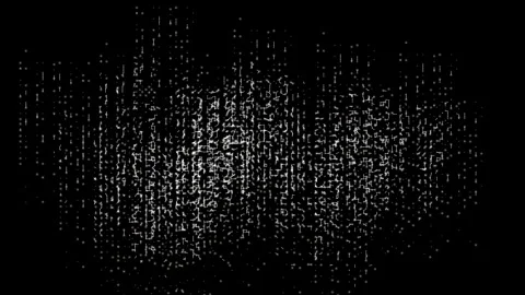 Glitch Data Noise Erratic Flickering Binary Code Fragments Stock Footage 346755415