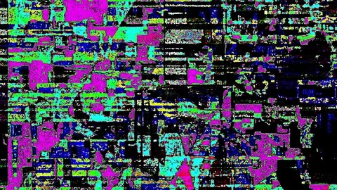 Glitch Datamosh Noise Colored Geometrical Distorted Error Animation Background Stock Footage 80258489