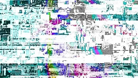 Glitch Datamosh Noise Colored Geometrical Distorted Error Animation Background Stock Footage 80259540