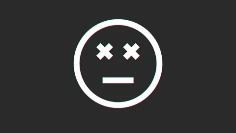 Glitch dead icon animated. Stock Footage 168339845