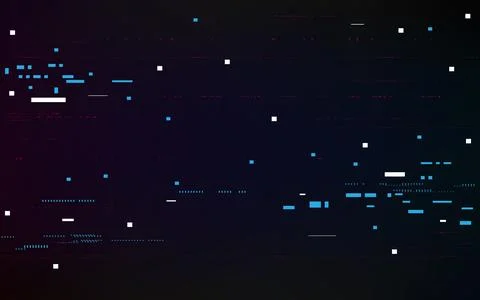 Glitch digital background. Modern blue distortions. Abstract geometric shapes Stock Illustration