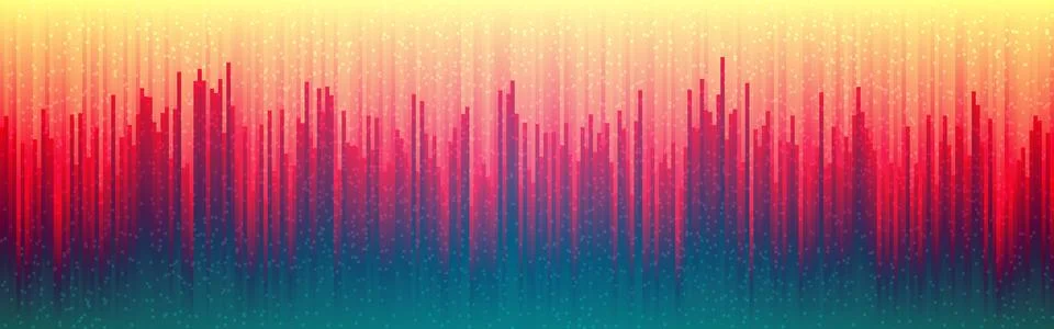 Glitch digital background. Retro future distortion. Abstract vertical lines.  Stock-Illustration