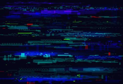 Glitch digital cyberpunk technology background Illustrazione stock