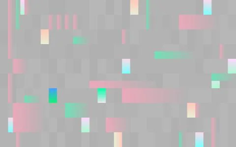 Glitch digital on gray backdrop. No signal video template with color shapes. HD Stock Illustration