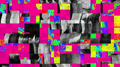 Glitch, Digital sign failure Stock Footage