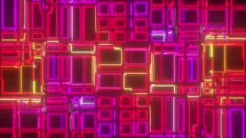 Glitch Digital Square Loop – Abstract Futuristic Motion (60 sec, Seamless) Stock Footage 304991715
