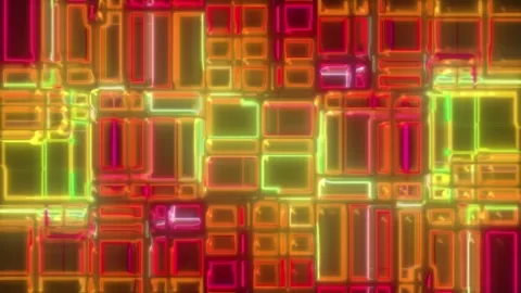 Glitch Digital Square Loop – Abstract Futuristic Motion (60 sec, Seamless) Stock Footage 304991978