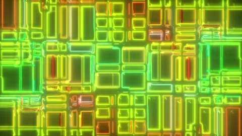 Glitch Digital Square Loop – Abstract Futuristic Motion (60 sec, Seamless) Stock Footage 304992011