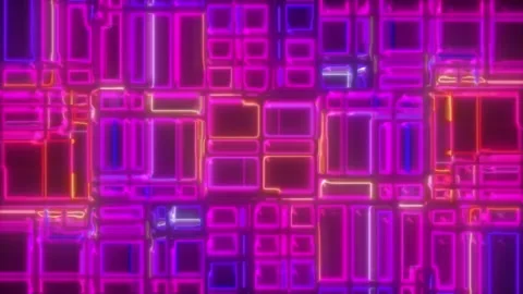 Glitch Digital Square Loop – Abstract Futuristic Motion (60 sec, Seamless) Stock Footage 304998088