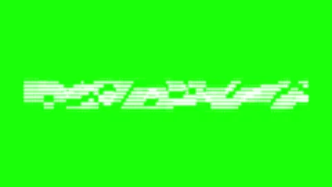 Glitch Digital Text Effect on Green Screen Stock Footage 330920382