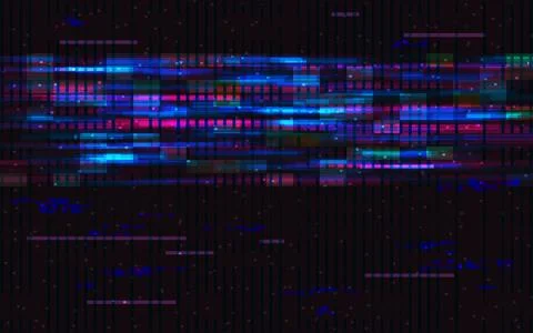 Glitch digital texture. Dark cyberpunk distortion effect. Futuristic video error 스톡 일러스트
