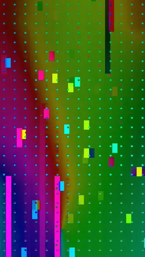 Glitch Distortion 4K Vertical Seamless — Bad TV VJ Overlay Stock Footage 329679172
