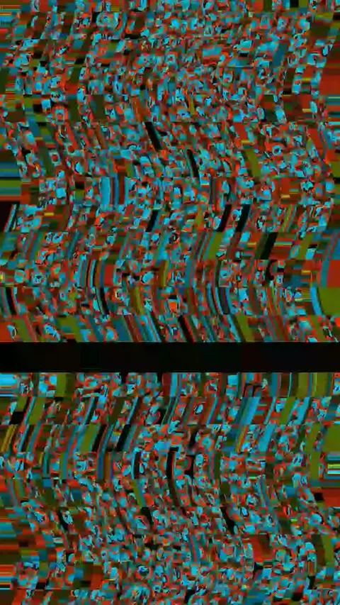 Glitch Distortion 4K Vertical Seamless — Bad TV VJ Overlay Stock Footage 329797961