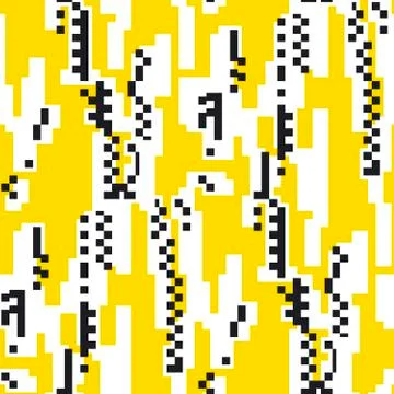 Glitch, distortion flat vector seamless pattern Stockillustratie
