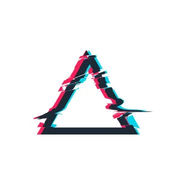 Glitch distortion frame. Vector triangle illustration Stock Illustration